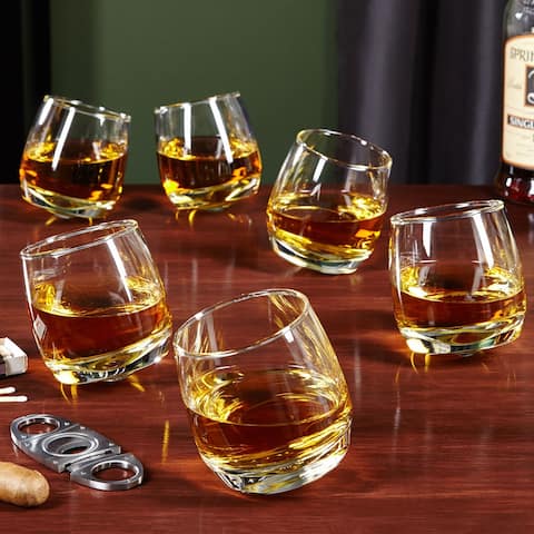 Roly Poly Rocking Whiskey Glasses, Set of 6