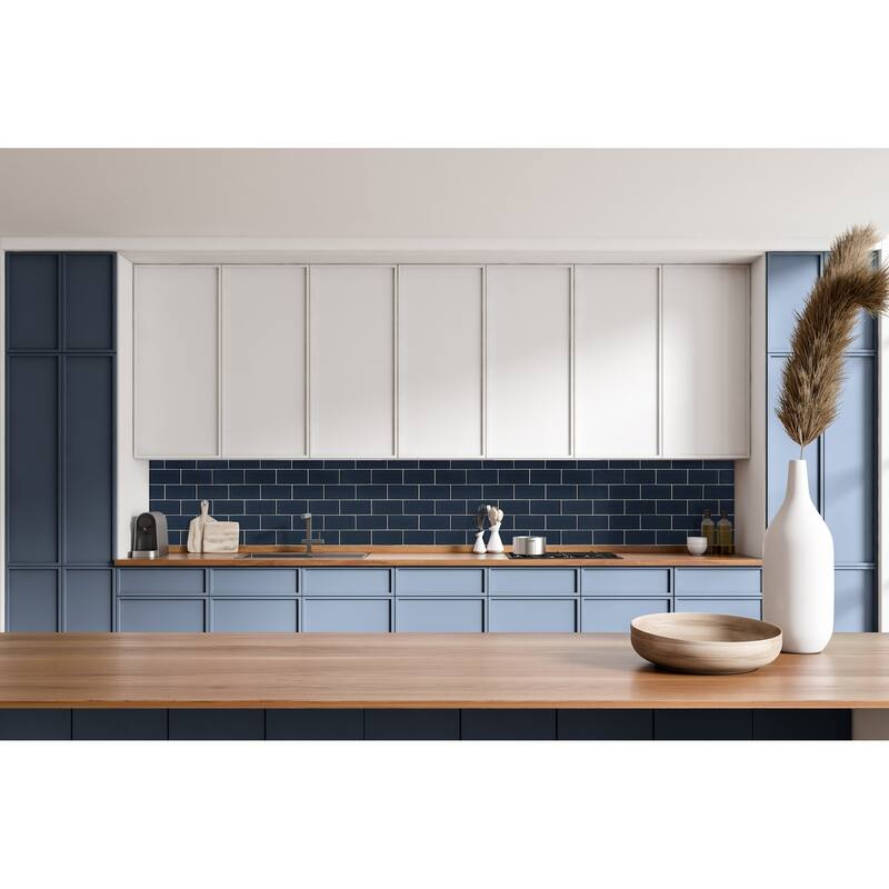 Ackland AKM-G-3X6TL-CA 6" x 12" Glass Solid Wall Tile - Glossy Visual - Kurova