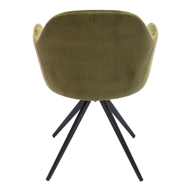 Rowe Swivel Arm Velvet Chair