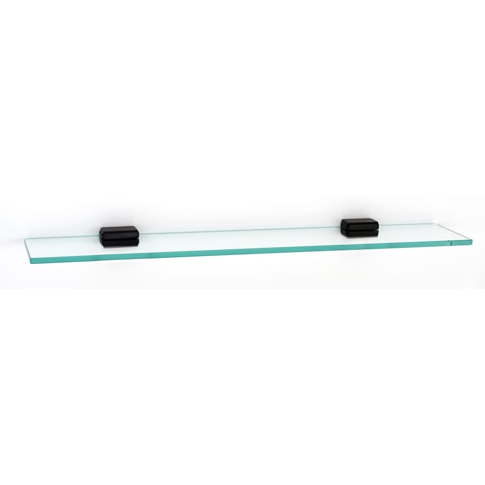 Shop Alno A6550 24 Cube 24 Wide Glass Shelf With Brass Mounting Brackets Overstock 25645250