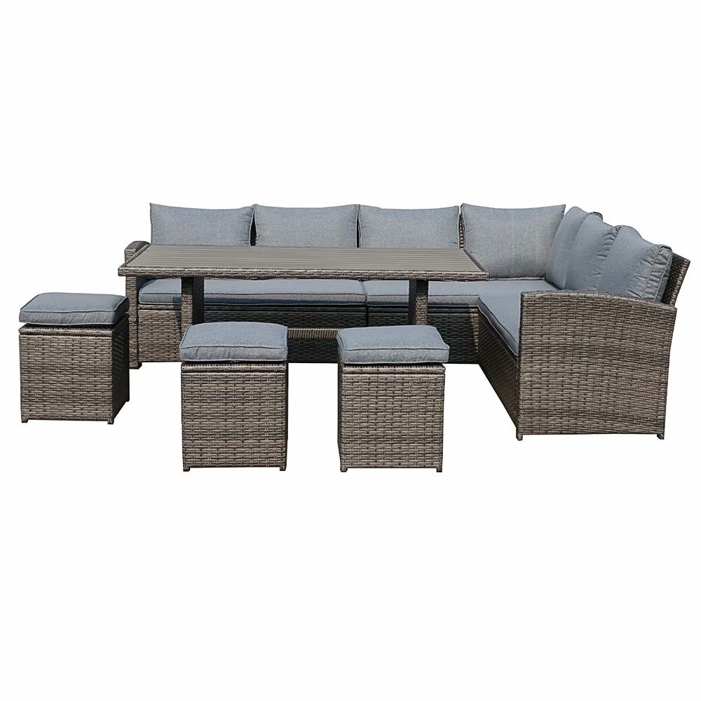 Outdoor 7 piece Wicker Dining Set Patio Sofa Furniture