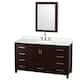 Option Espresso / White Quartz Top / Brushed Chrome