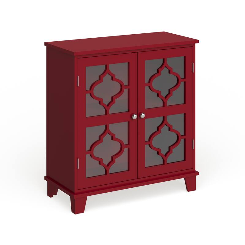 Copper Grove Lunaria Red Finish Wood Door Console Table - Wood