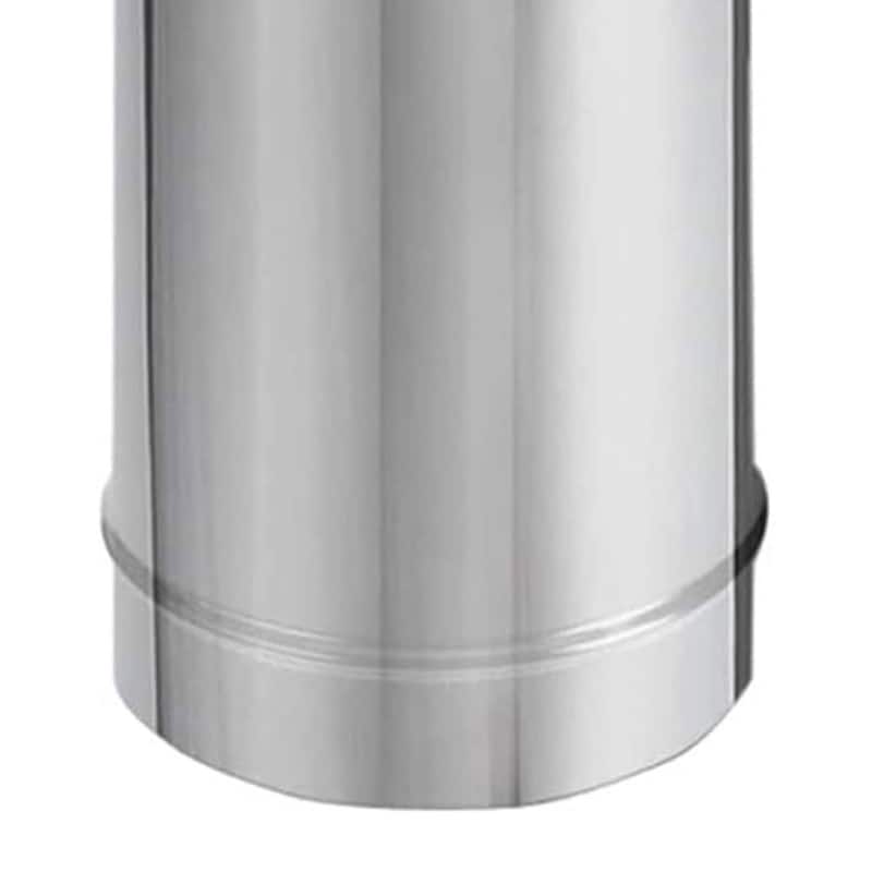 DuraVent DuraBlack 48 x 8 Inch Stainless Steel Single Wall Stove Pipe, Silver - 7.26