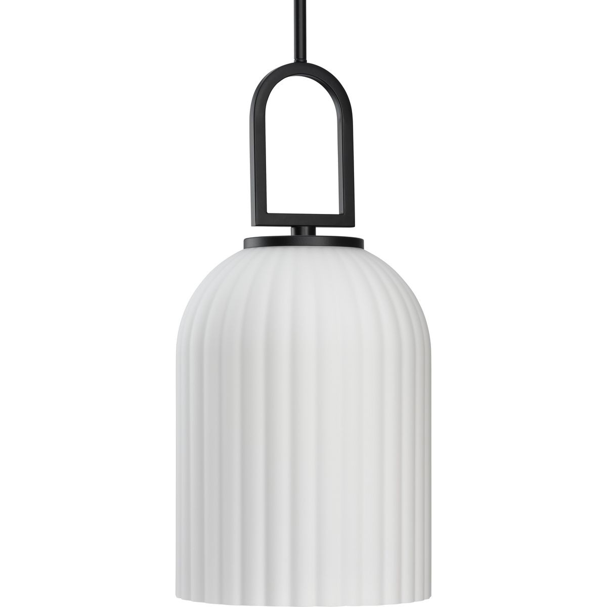 Progress Lighting Stanza Collection 60W 1-Light Matte Black New Traditional Pendant