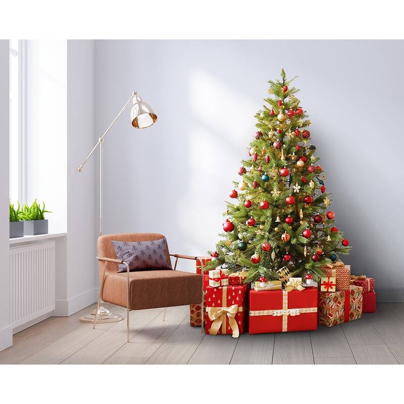 Patterned Trees Winter Soft Spun Polyester Decorative Throw Pillow
