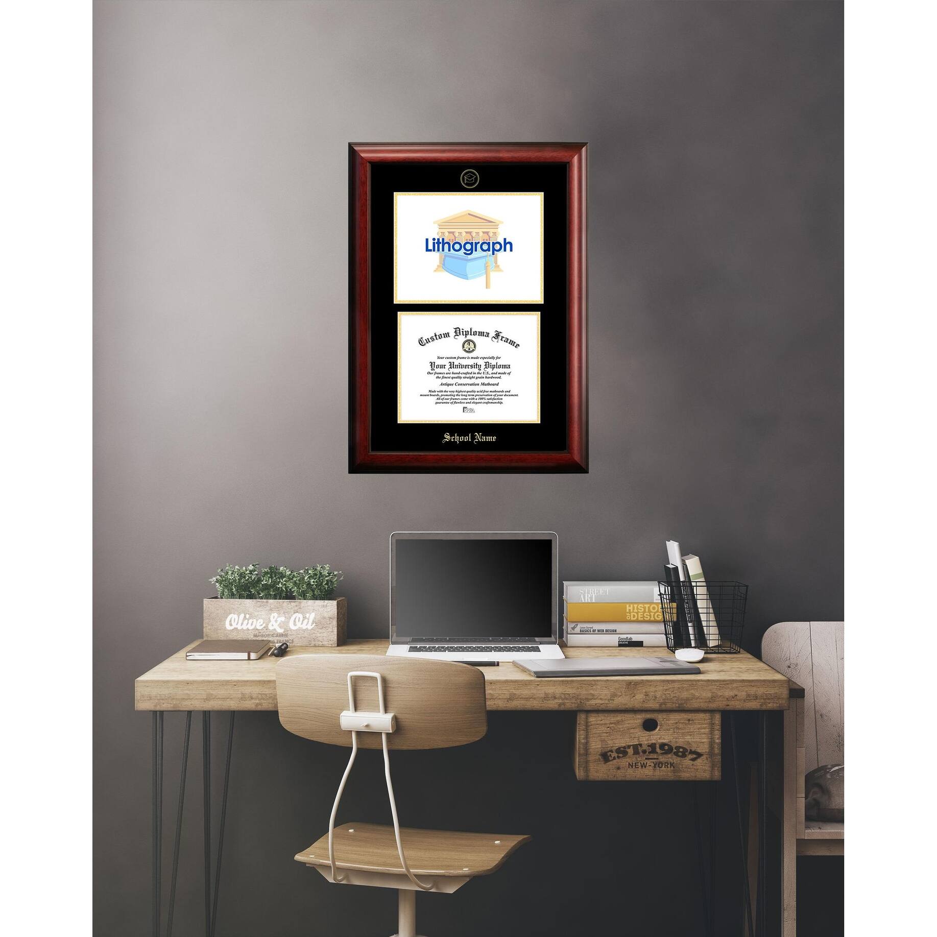 University of Wisconsin Madison 10w x 8h Gold Embossed Diploma Frame