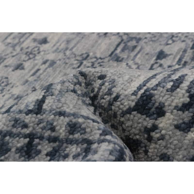 ECARPETGALLERY Hand-knotted Mystique Grey Wool Rug - 8' 1" x 9' 8"