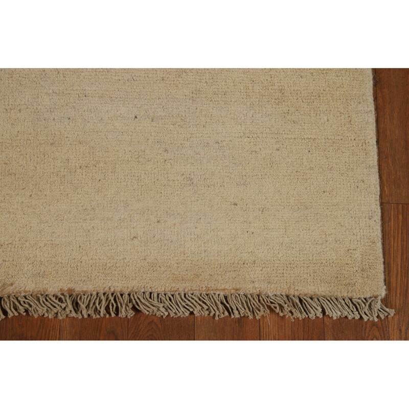 Modern Gabbeh Runner Rug Hand-Knotted Wool Carpet - 3'0"x 9'8"
