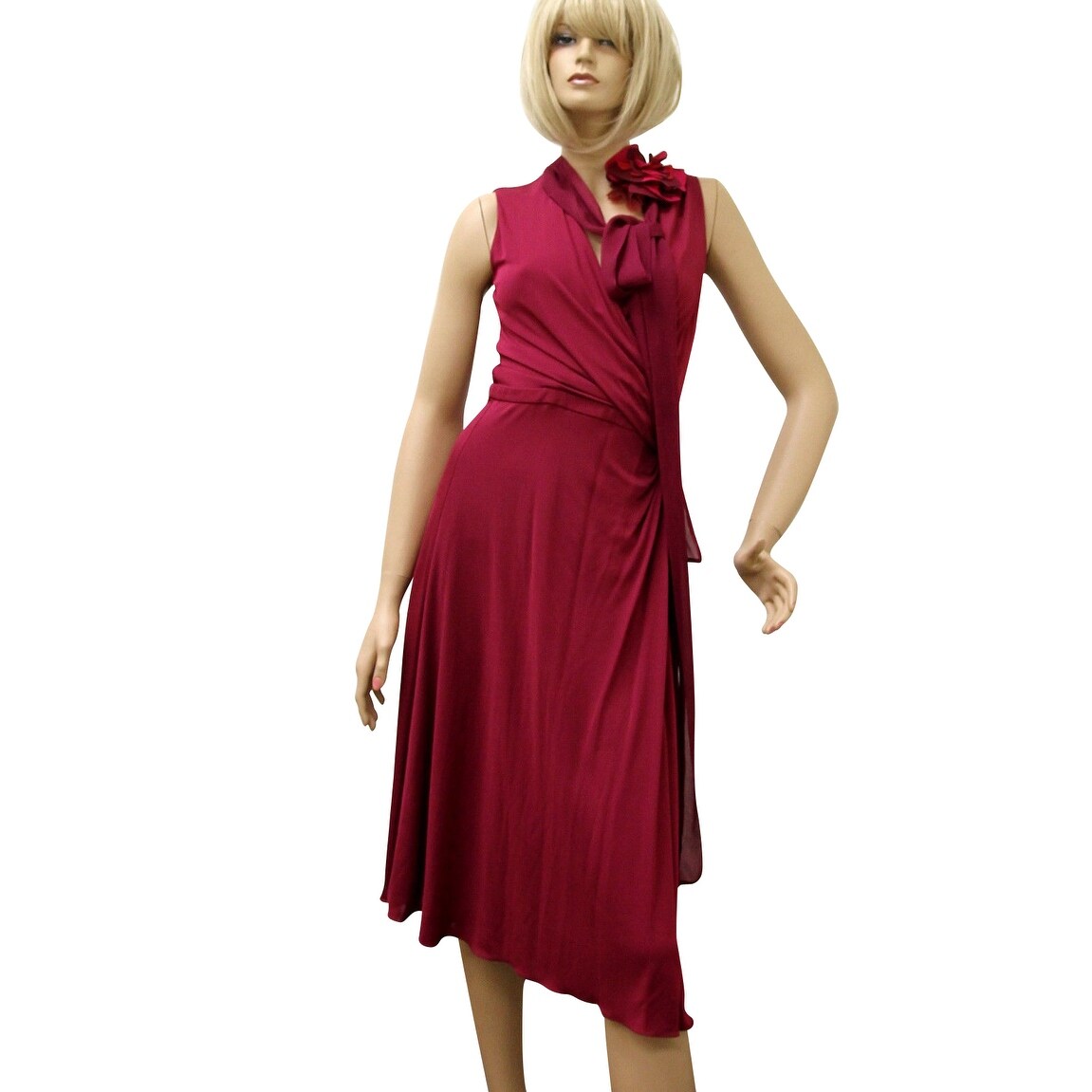 fuchsia silk dress