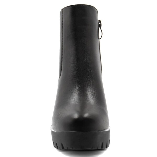 womens black chunky chelsea boots