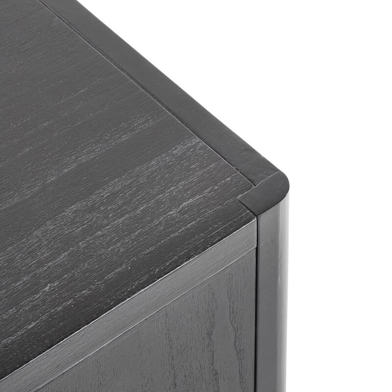 Farmhouse Style Four Door Storage Cabinet Rustic Entryway Decor