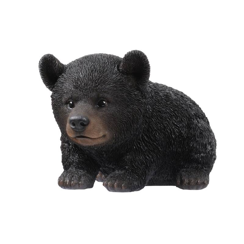 Crawling Baby Bear Outdoor Garden Statue - 10"