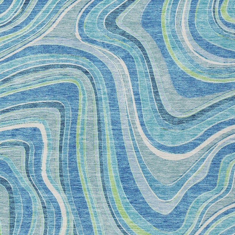 HomeRoots Abstract Transitional Rectangle Outdoor Rug