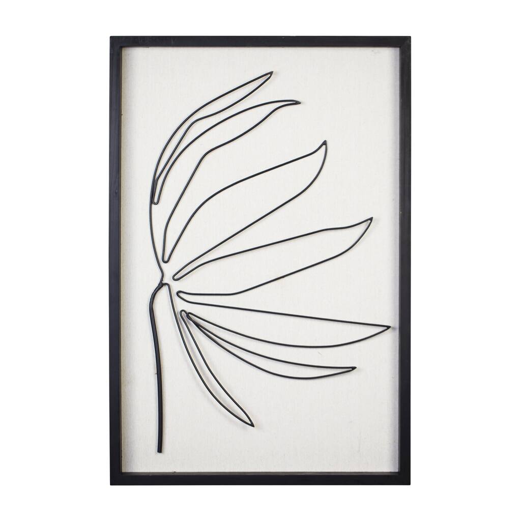 Stratton Home Decor Serene ll Metal and Wood Frame Wall Art - 15.75 X 1.57 X 23.62