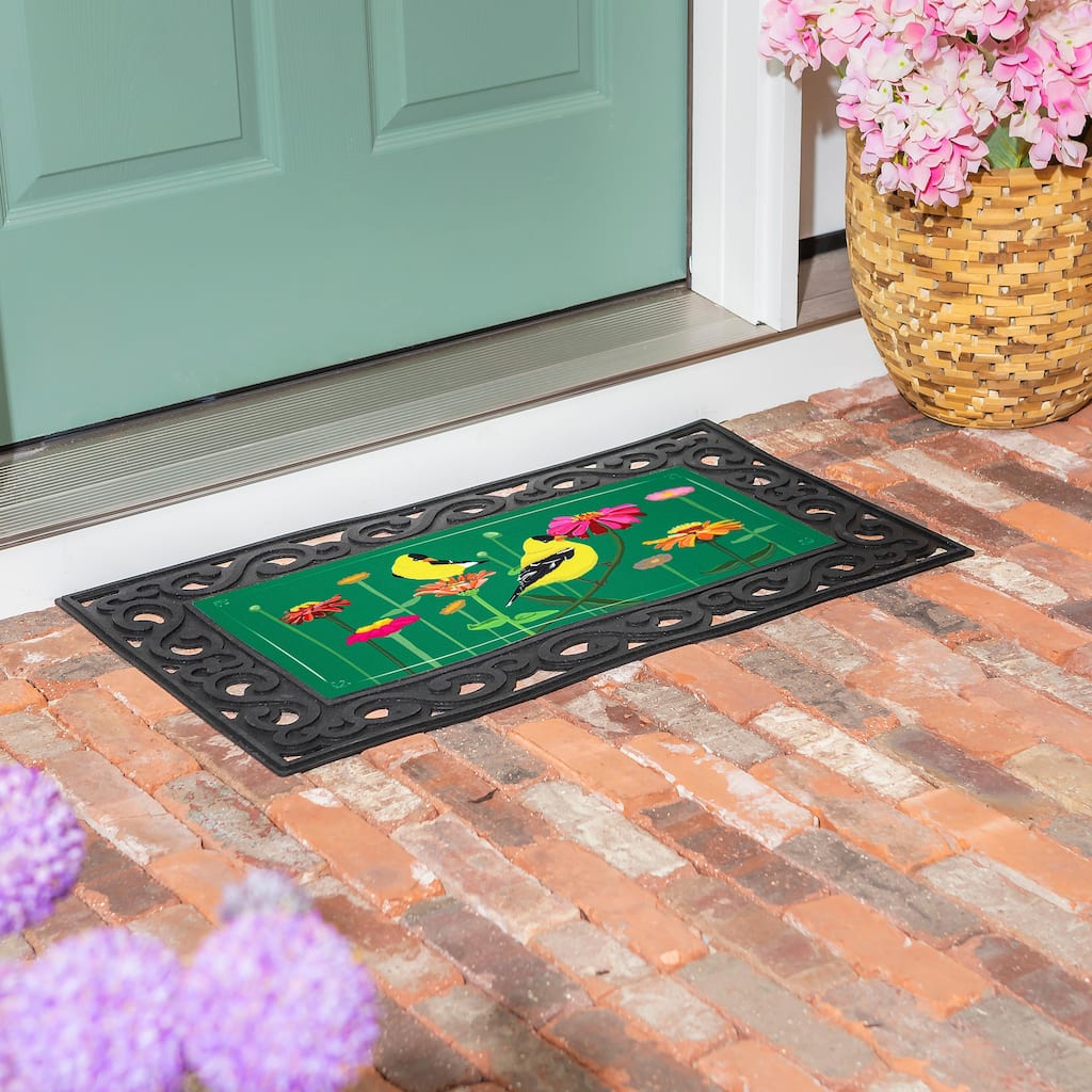 22 in. x 10 in. Finches and Flowers Sassafras Switch Mat