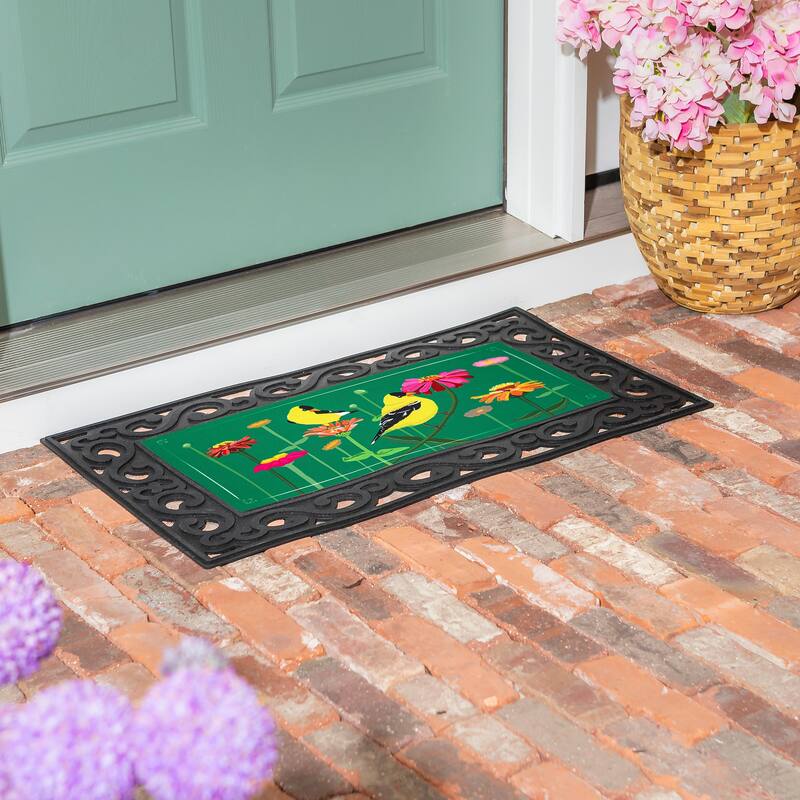 22 in. x 10 in. Finches and Flowers Sassafras Switch Mat