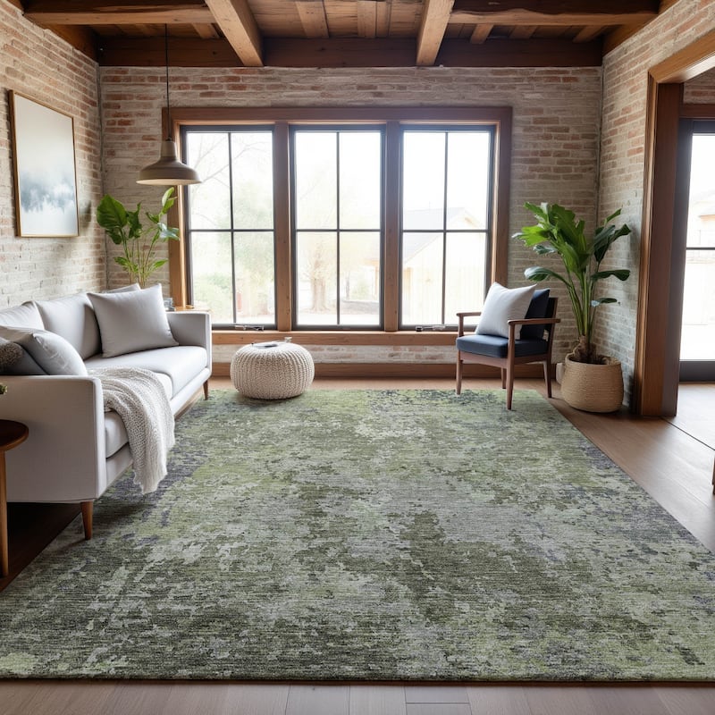 Premium Washable Super Soft Modern Ombre Mayfield Rug - Green - 10' x 14'