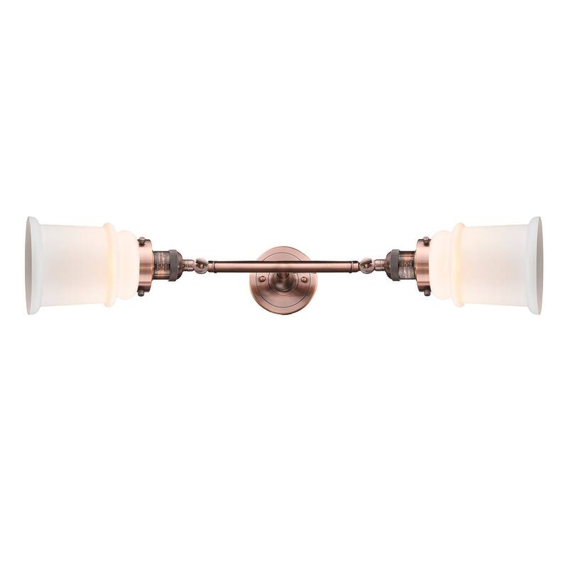 Innovations Lighting Canton 2 Light 25" Wide Bathroom Vanity Light - Antique Copper / Matte White
