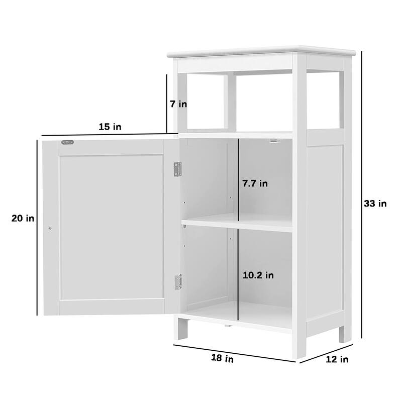 Bathroom Free Standing Storage Organizer with Adjustable Shelf