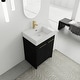 preview thumbnail 51 of 76, Plywood Freestanding Bathroom Vanity in Black Chestnut with Integrated Resin Sink