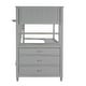 preview thumbnail 42 of 48, Twin Loft Bed with Drawers and Desk, Wooden Loft Bed with Shelves - White