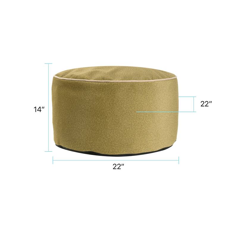 Qiviut Green Foot Pouf