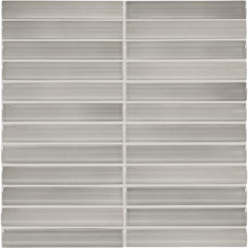 Daltile Artefino Vintage 1 x 6 Pencil Mosaic (10 PC Per SQFT) (9.60 SQFT Per Carton) - Smokey Gray