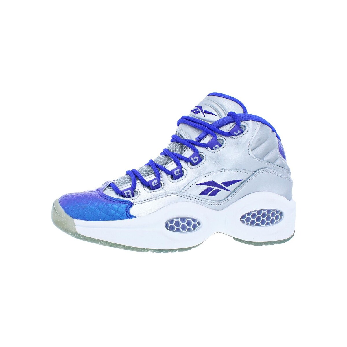 Shop Reebok Boys Question Basketball Shoes Big Kid Metallic 7