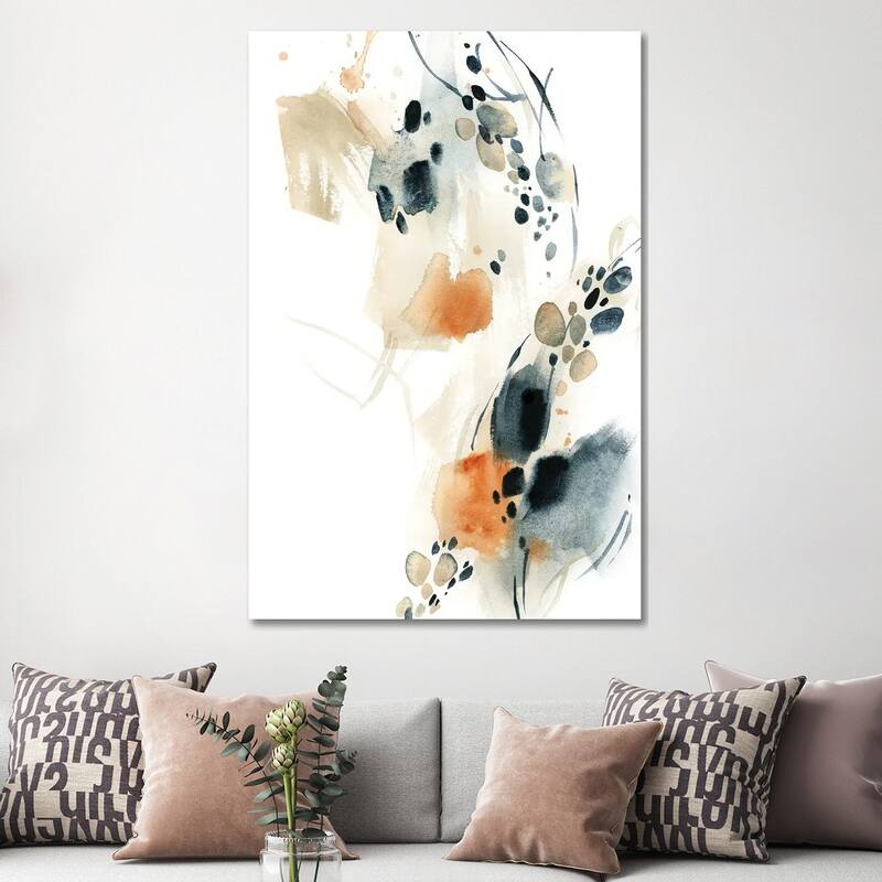 iCanvas "Abstract In Blue And Terracotta V" by Sophie Rodionov Canvas Print