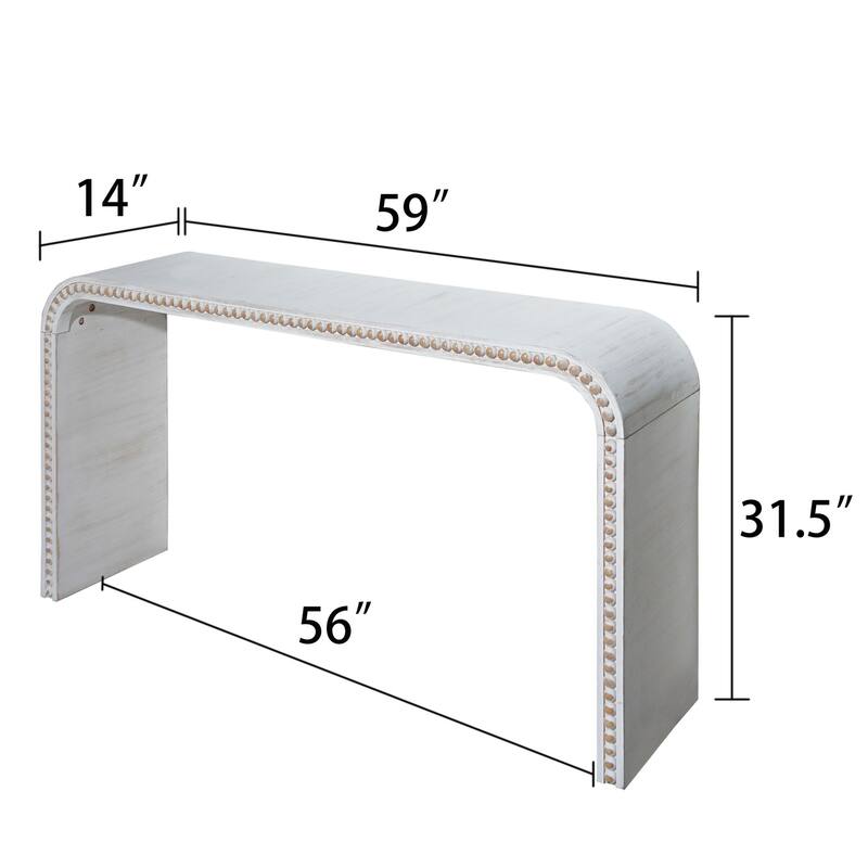 Washed white Console Table