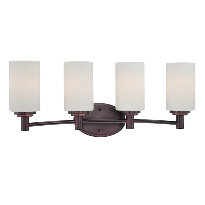 Pittman 12-inch Wide 2-Light Vanity Light in Brushed Nickel - 24 - Sienna Bronze