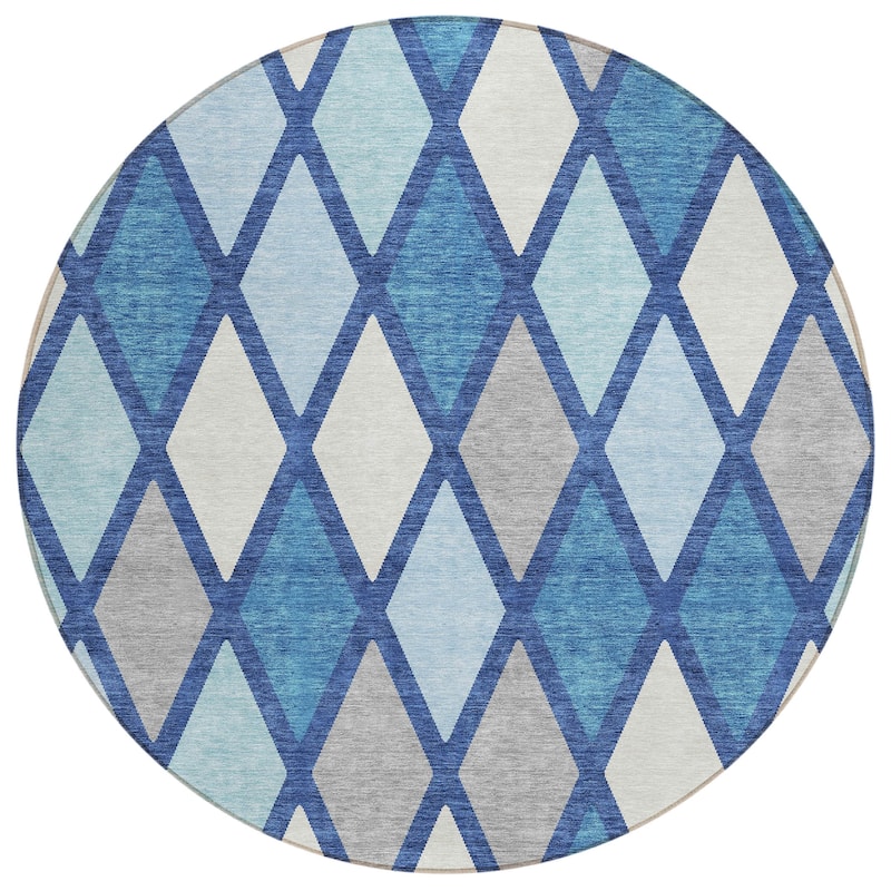 Machine Washable Indoor/ Outdoor Chantille Prism Diamond Rug