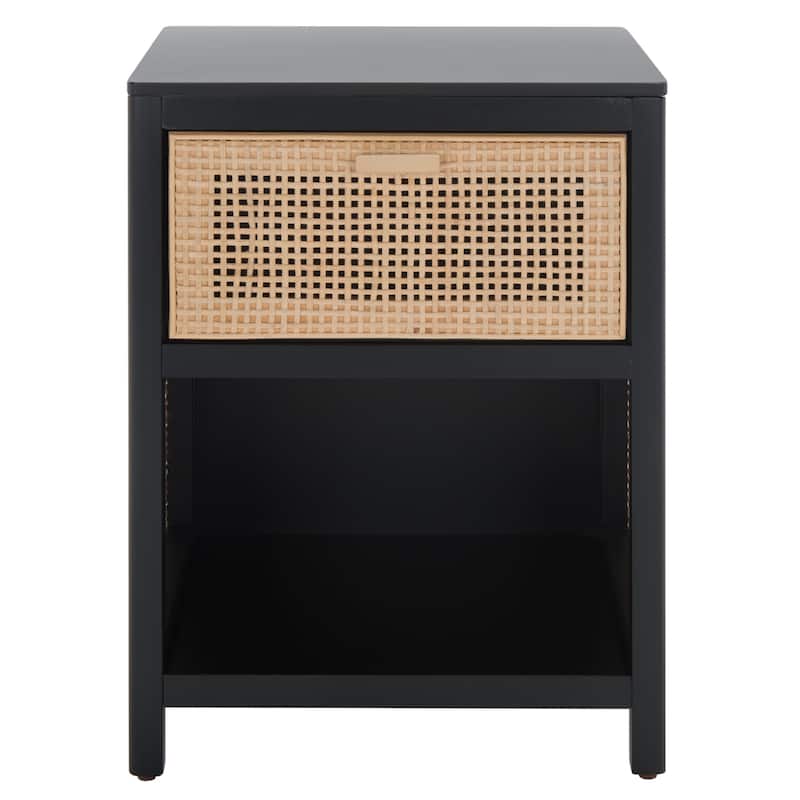 SAFAVIEH Aleah Nightstand - Black/Natural
