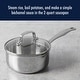 preview thumbnail 2 of 6, Henckels Clad H3 2-qt Stainless Steel Saucepan with Lid