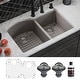 preview thumbnail 19 of 18, Karran Undermount Quartz 32 in. 60/40 Double Bowl Kitchen Sink Kit