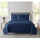 preview thumbnail 1 of 22, Empyrean Bedspread Quilt Set - Ellipse Weave Pinsonic Lightweight Coverlet Set Navy - King