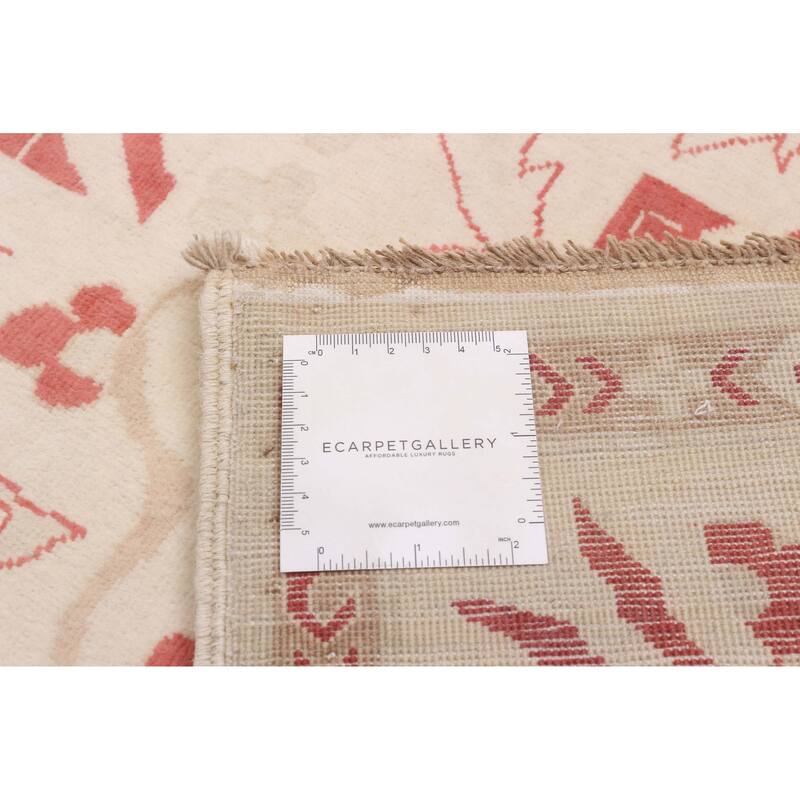 ECARPETGALLERY Hand-knotted Peshawar Finest Cream Wool Rug - 3'4 x 4'9