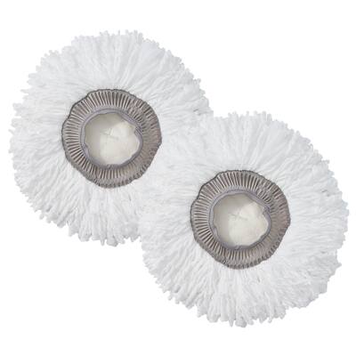 True & Tidy 2pc Round Mop Pad Replacement for SPRAY-360 Spray Mop Kit