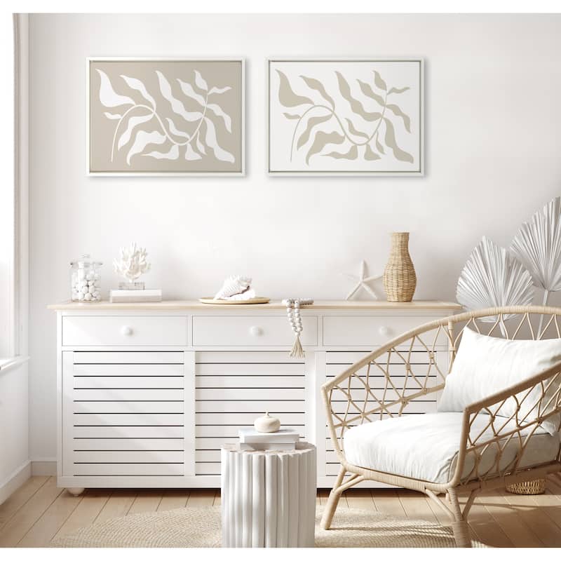 Kate and Laurel Sylvie Matisse Framed Canvas by Creative Bunch Studio