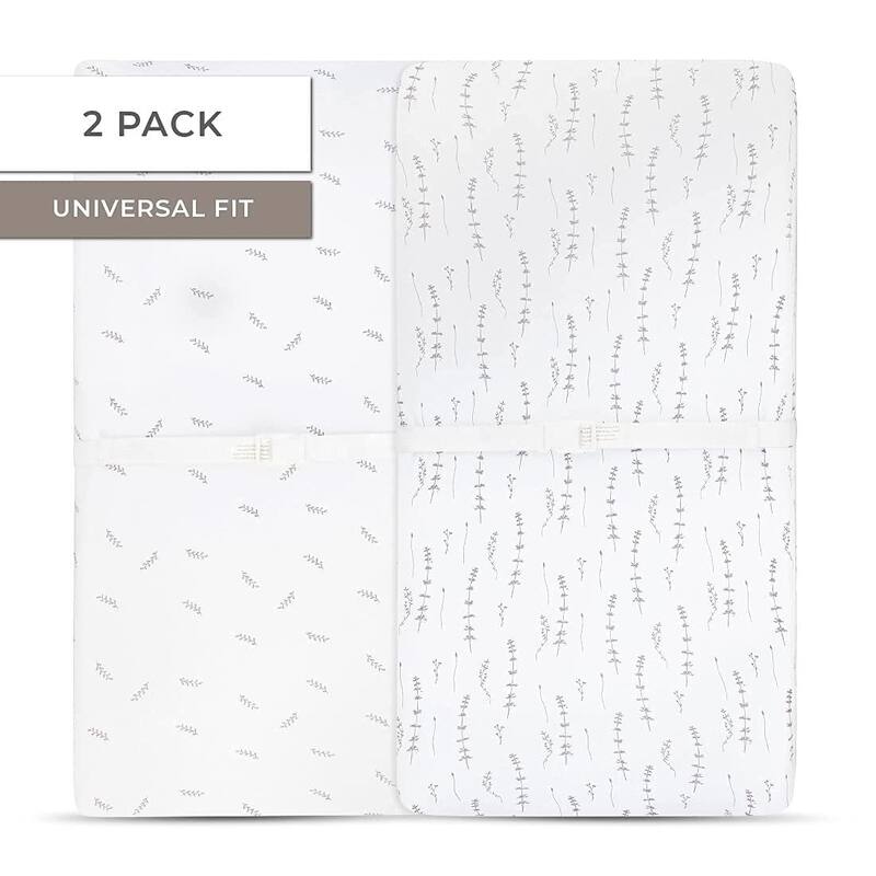 Ely's & Co. Baby Fitted Changing Pad Cover - Cradle Sheet Set - 2 Pack - 32" x 16"