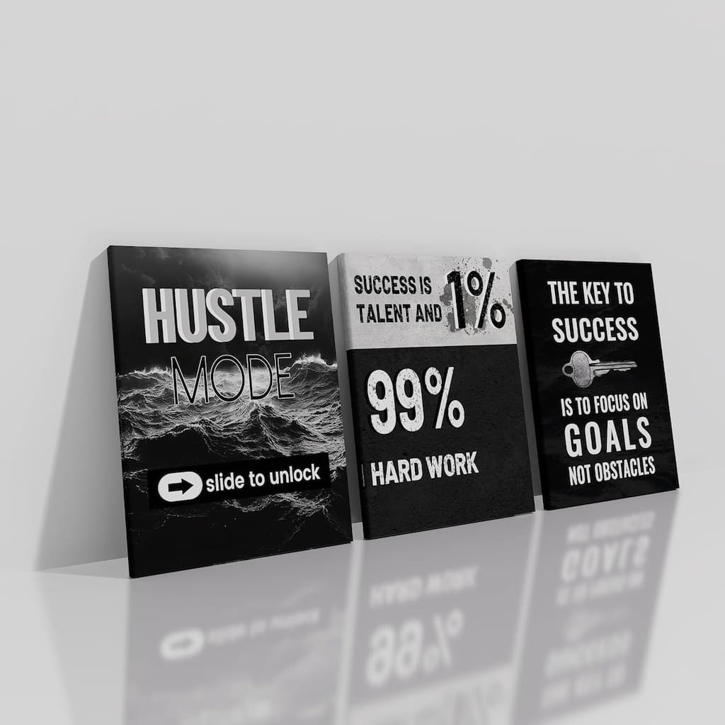 Inspirational Canvas Wall Art Framed Motivational Quotes Modern