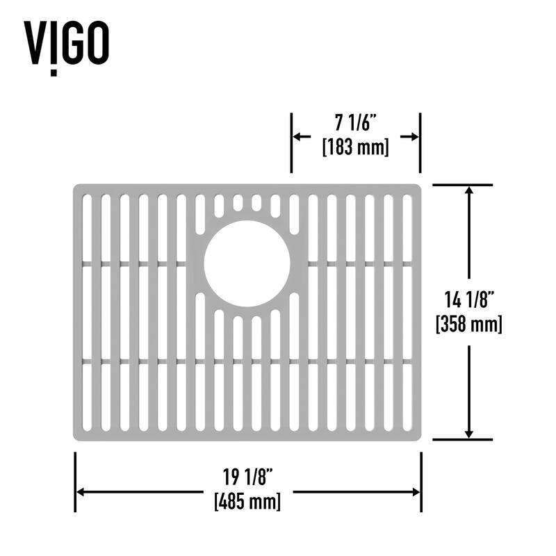 VIGO 19" L X 14" W Silicone Protective Bottom Grid for Kitchen Sink
