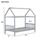 preview thumbnail 6 of 6, Twin Rubber Wood House Bed with Headboard and Footboard, Grey
