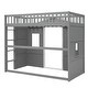 preview thumbnail 9 of 8, Elegant Twin Size House Loft Bed With Ladder and Guaranteed, Health and Comfort, Sturdy Construction & Unique Design, Gray+White