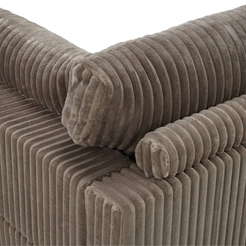 Plush Cloud Couch Modular Sectional Sofa with Ottoman