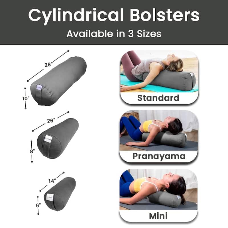 Sol Living Cylindrical Cotton Yoga Bolster