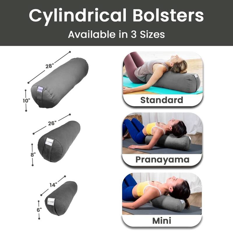 Sol Living Cylindrical Yoga Bolster Meditation Cushion - Cotton - 26" x 8" x 8"