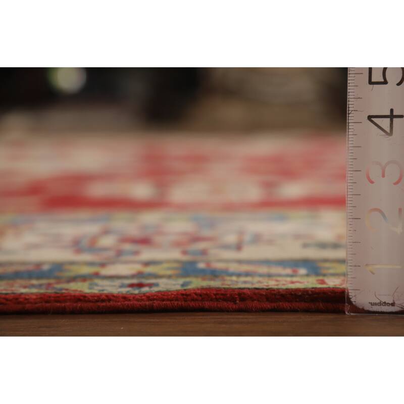 Hand Knotted Oriental 100% Wool Carpet Traditional Geometric Red Kazak Area Rug - 15' 10'' X 9' 9''