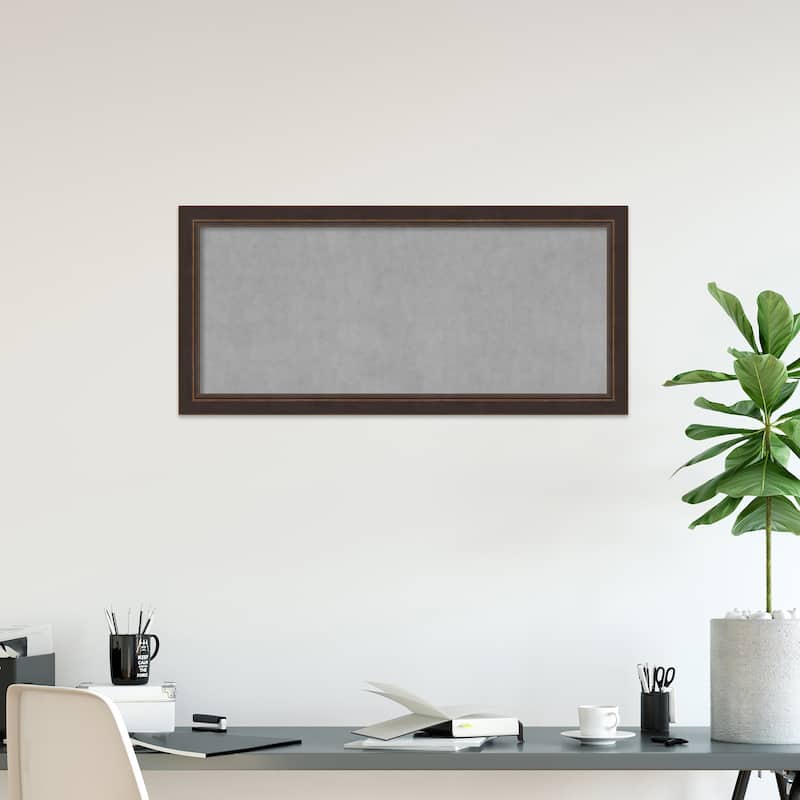 Amanti Art Lara Bronze Framed Magnetic Board - Board Size 48x20